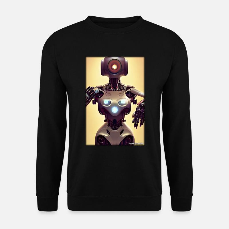 Robot Future Science Sci-Fi Machine - Unisex Sweatshirt - black