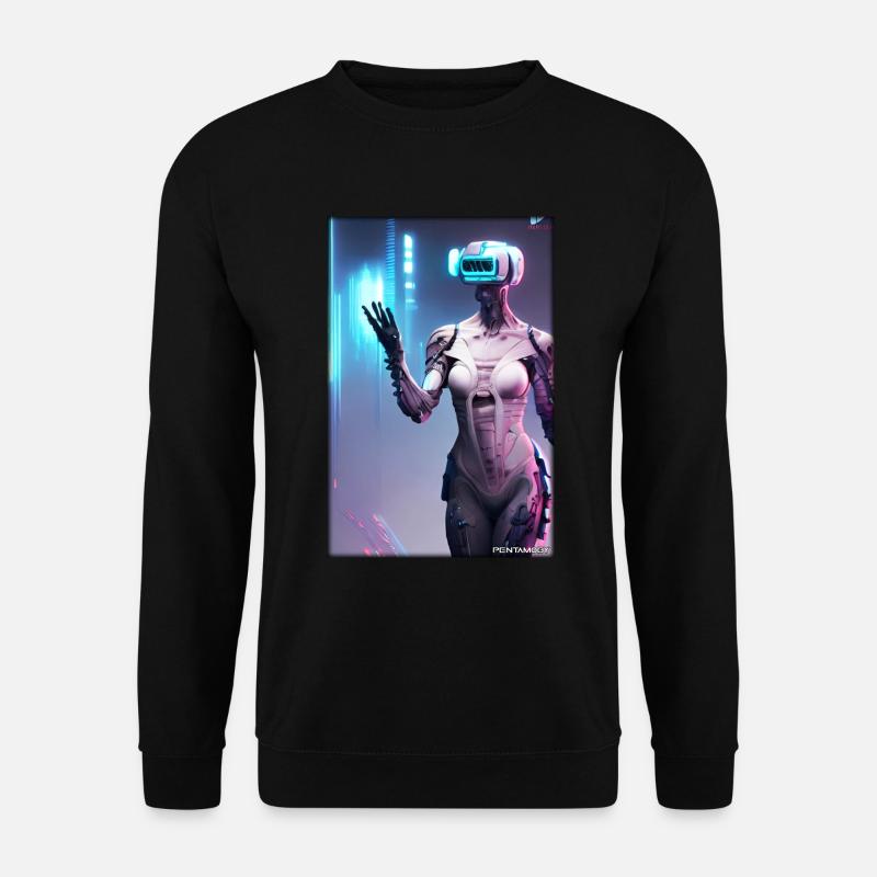 Robot Future Science Sci-Fi Machine - Unisex Sweatshirt - black