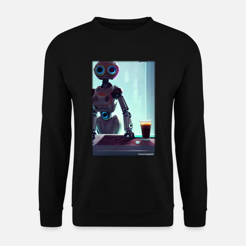 Robot Coffee Future Science Machine - Unisex Sweatshirt - black