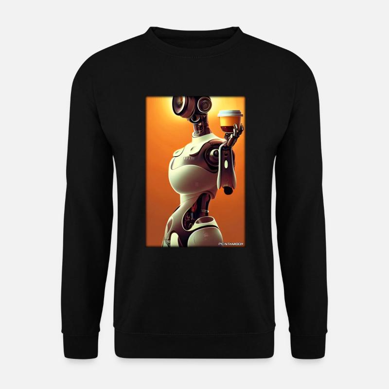 Robot Coffee Future Science Machine - Sweat-shirt Unisexe - noir