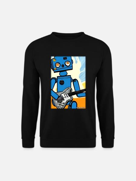 Robot Guitare Guitariste Future Music Comic - Sweat-shirt Unisexe - noir