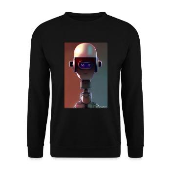Robot Future Technology Science Android - Unisex Sweatshirt - black - Front - Alina (178cm) & Michal (187cm)