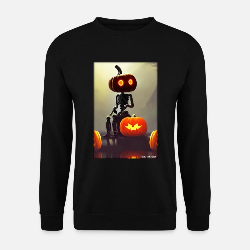 Robots Halloween Future Technology Science - Unisex Sweatshirt - black