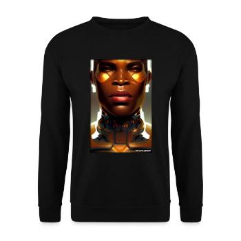 Cyborg Man Future Sci-Fi Machine Technology - Sweat-shirt Unisexe - noir - Devant - Alina (178cm) & Michal (187cm)