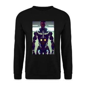 Cyborg Man Future Sci-Fi Machine Technology - Sweat-shirt Unisexe - noir - Devant - Alina (178cm) & Michal (187cm)