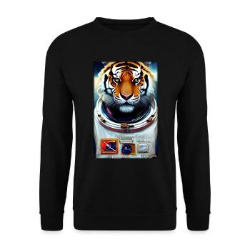 Tiger Big Cat Astronaut Future Sci-Fi Technology - Sweat-shirt Unisexe - noir - Devant - Alina (178cm) & Michal (187cm)