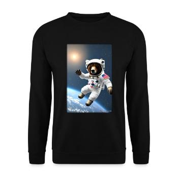 Bear Wildlife Astronaut Future Sci-Fi Technology - Sweat-shirt Unisexe - noir - Devant - Alina (178cm) & Michal (187cm)