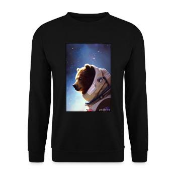 Bear Wildlife Astronaut Future Sci-Fi Technology - Sweat-shirt Unisexe - noir - Devant - Alina (178cm) & Michal (187cm)