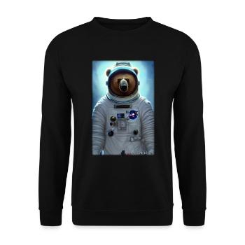 Bear Wildlife Astronaut Future Sci-Fi Technology - Sweat-shirt Unisexe - noir - Devant - Alina (178cm) & Michal (187cm)