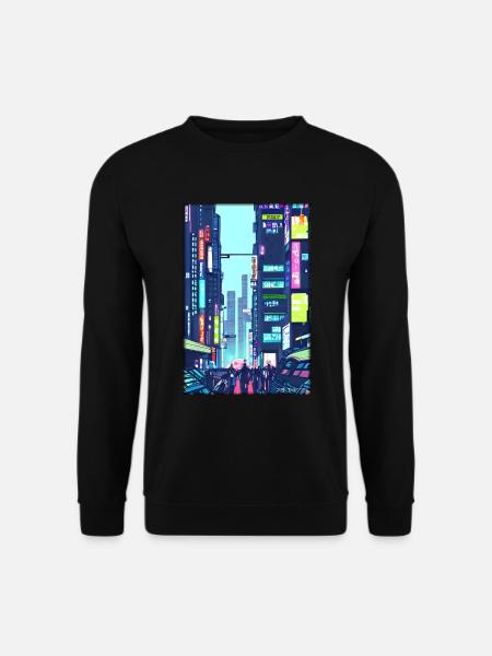 Tokyo City City Cyber Punk Future Sci-Fi Asia - Unisex Sweatshirt - black