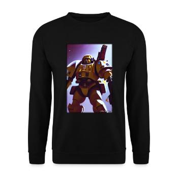 Kampfbot Robot Super Soldier Machine Warrior - Unisex Sweatshirt - black - Front - Alina (178cm) & Michal (187cm)