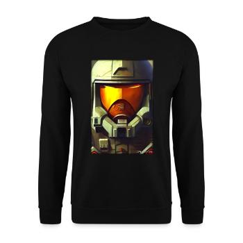 Kampfbot Robot Super Soldier Machine Warrior - Unisex Sweatshirt - black - Front - Alina (178cm) & Michal (187cm)