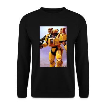 Kampfbot Robot Super Soldier Machine Warrior - Unisex Sweatshirt - black - Front - Alina (178cm) & Michal (187cm)