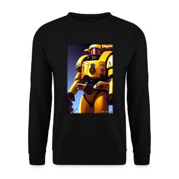 Kampfbot Robot Super Soldier Machine Warrior - Unisex Sweatshirt - black - Front - Alina (178cm) & Michal (187cm)