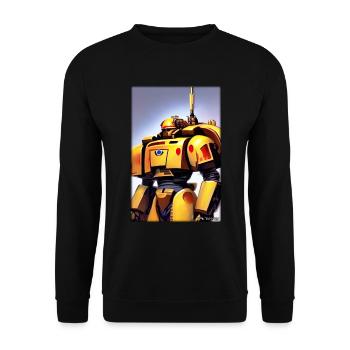 Kampfbot Robot Super Soldier Machine Warrior - Unisex Sweatshirt - black - Front - Alina (178cm) & Michal (187cm)