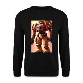 Kampfbot Robot Super Soldier Machine Warrior - Unisex Sweatshirt - black - Front - Alina (178cm) & Michal (187cm)