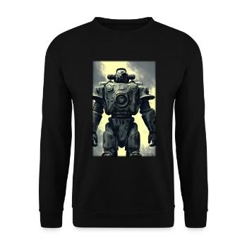 Kampfbot Robot Super Soldier Machine Warrior - Unisex Sweatshirt - black - Front - Alina (178cm) & Michal (187cm)