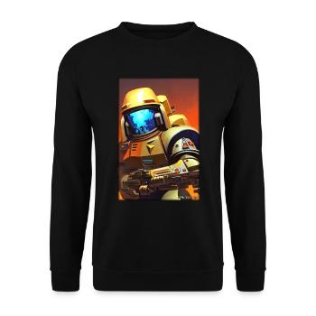 Kampfbot Robot Super Soldier Machine Warrior - Unisex Sweatshirt - black - Front - Alina (178cm) & Michal (187cm)