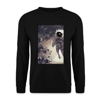 Astronaut Future Sci-Fi Technology - Unisex Sweatshirt - black - Front - Alina (178cm) & Michal (187cm)