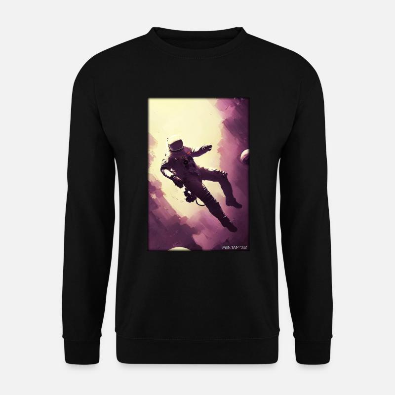 Astronaut Future Sci-Fi Technology - Unisex Sweatshirt - black