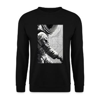 Astronaut Future Sci-Fi Technology - Unisex Sweatshirt - black - Front - Alina (178cm) & Michal (187cm)
