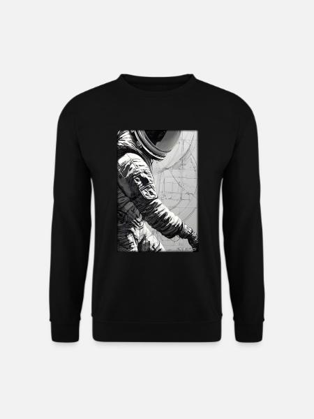 Astronaut Future Sci-Fi Technology - Unisex Sweatshirt - black