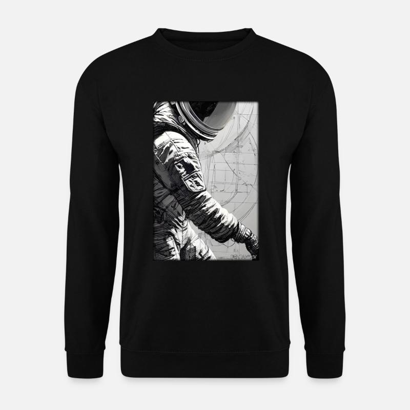 Astronaut Future Sci-Fi Technology - Unisex Sweatshirt - black