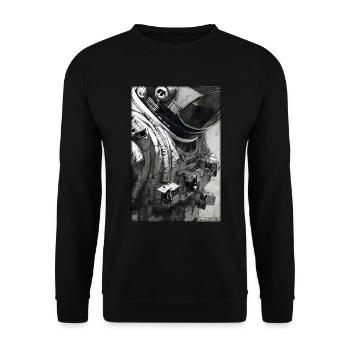 Astronaut Future Sci-Fi Technology - Unisex Sweatshirt - black - Front - Alina (178cm) & Michal (187cm)