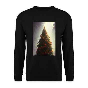 Christmas tree Christmas winter - Unisex Sweatshirt - black - Front - Alina (178cm) & Michal (187cm)