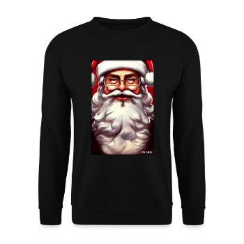 Noël Père Noël Noël Hiver - Sweat-shirt Unisexe - noir - Devant - Alina (178cm) & Michal (187cm)