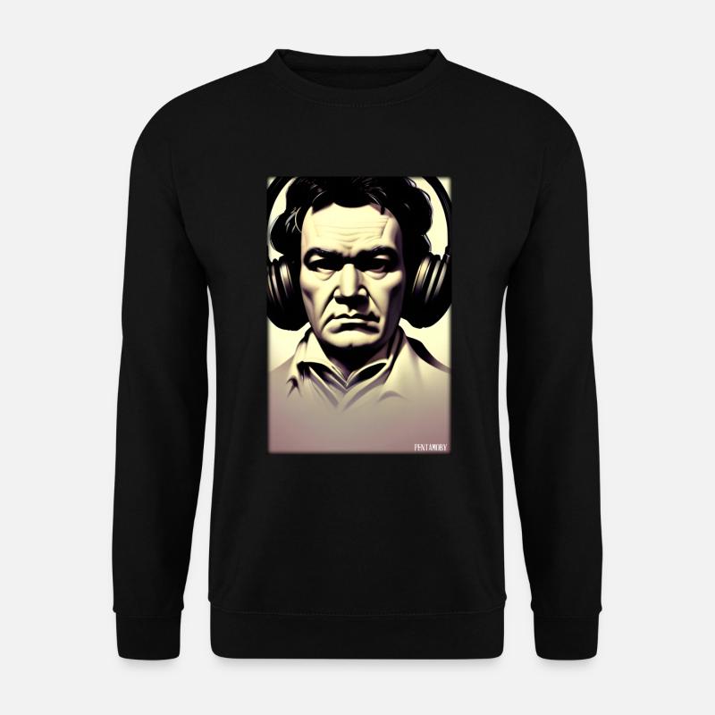 Ludwig van Beethoven DJ Kopfhörer Musik Party - Unisex Pullover - Schwarz