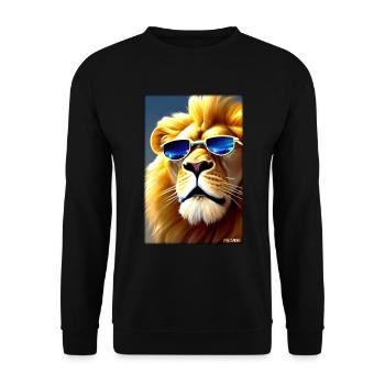 Lunettes de soleil Lion Big Cat Animal sauvage Tête de lion - Sweat-shirt Unisexe - noir - Devant - Alina (178cm) & Michal (187cm)