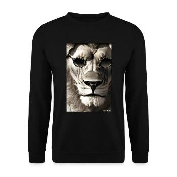 Lunettes de soleil Lion Big Cat Animal sauvage Tête de lion - Sweat-shirt Unisexe - noir - Devant - Alina (178cm) & Michal (187cm)