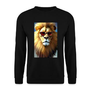 Lunettes de soleil Lion Big Cat Animal sauvage Tête de lion - Sweat-shirt Unisexe - noir - Devant - Alina (178cm) & Michal (187cm)