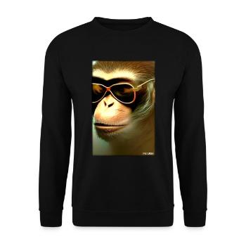Lunettes de soleil de singe Wildlife Monkey Head Wildlife Zoo - Sweat-shirt Unisexe - noir - Devant - Alina (178cm) & Michal (187cm)