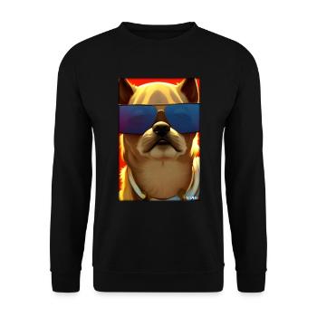 Chien Chiens Lunettes de soleil Animaux sauvages Animaux animaux - Sweat-shirt Unisexe - noir - Devant - Alina (178cm) & Michal (187cm)