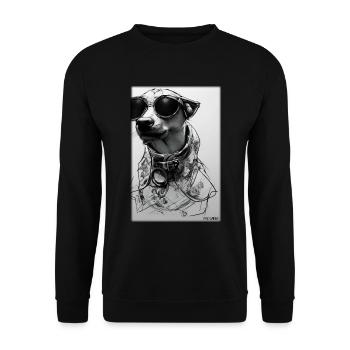 Chien Chiens Lunettes de soleil Animaux sauvages Animaux animaux - Sweat-shirt Unisexe - noir - Devant - Alina (178cm) & Michal (187cm)
