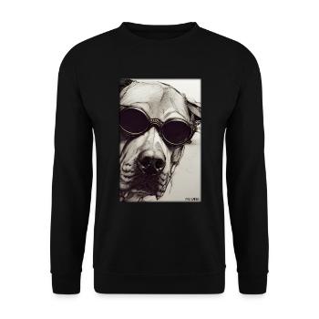 Chien Chiens Lunettes de soleil Animaux sauvages Animaux animaux - Sweat-shirt Unisexe - noir - Devant - Alina (178cm) & Michal (187cm)