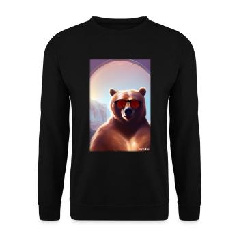 Bear Sunglasses Wildlife Forest Animals Wilderness - Unisex Sweatshirt - black - Front - Alina (178cm) & Michal (187cm)