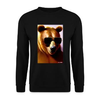 Bear Sunglasses Wildlife Forest Animals Wilderness - Unisex Sweatshirt - black - Front - Alina (178cm) & Michal (187cm)