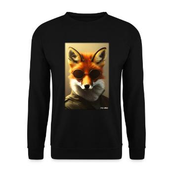 Fox Sunglasses Wildlife Forest Animals Wilderness - Unisex Sweatshirt - black - Front - Alina (178cm) & Michal (187cm)