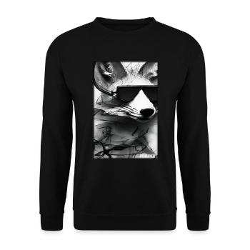 Fox Sunglasses Wildlife Forest Animals Wilderness - Unisex Sweatshirt - black - Front - Alina (178cm) & Michal (187cm)