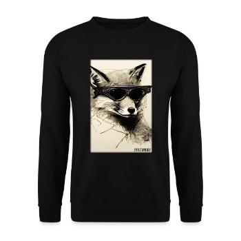 Fox Sunglasses Wildlife Forest Animals Wilderness - Unisex Sweatshirt - black - Front - Alina (178cm) & Michal (187cm)