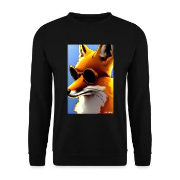 Fox Sunglasses Wildlife Forest Animals Wilderness - Unisex Sweatshirt - black - Front - Alina (178cm) & Michal (187cm)