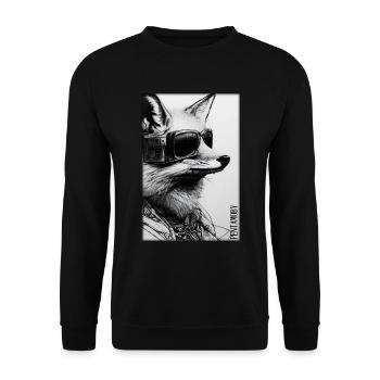 Fox Sunglasses Wildlife Forest Animals Wilderness - Unisex Sweatshirt - black - Front - Alina (178cm) & Michal (187cm)