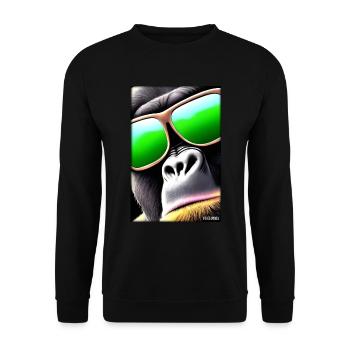 Gorilla Sunglasses Wildlife Forest Animals Wildlife - Unisex Sweatshirt - black - Front - Alina (178cm) & Michal (187cm)