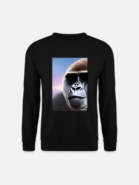 Gorilla Sunglasses Wildlife Forest Animals Wildlife - Unisex Sweatshirt - black