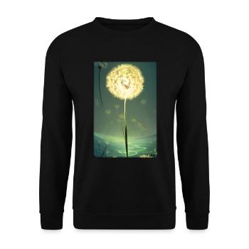 Pissenlit Pissenlit Asteraceae Fleur Printemps - Sweat-shirt Unisexe - noir - Devant - Alina (178cm) & Michal (187cm)