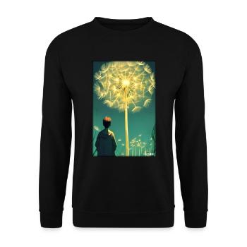 Dandelion Dandelion Asteraceae Flower Spring - Unisex Sweatshirt - black - Front - Alina (178cm) & Michal (187cm)
