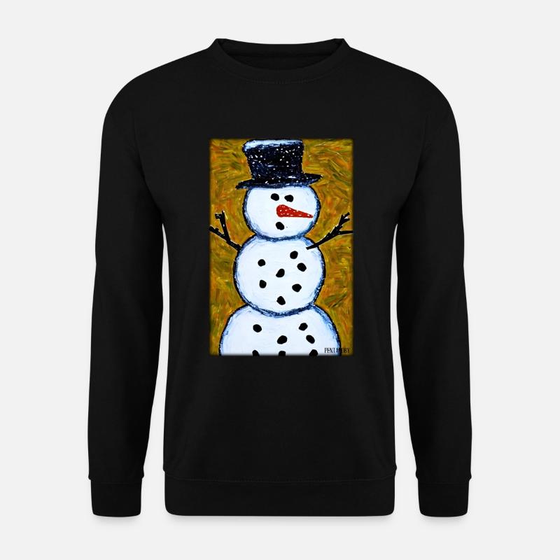 Snowman Snow Winter Christmas Advent - Unisex Sweatshirt - black